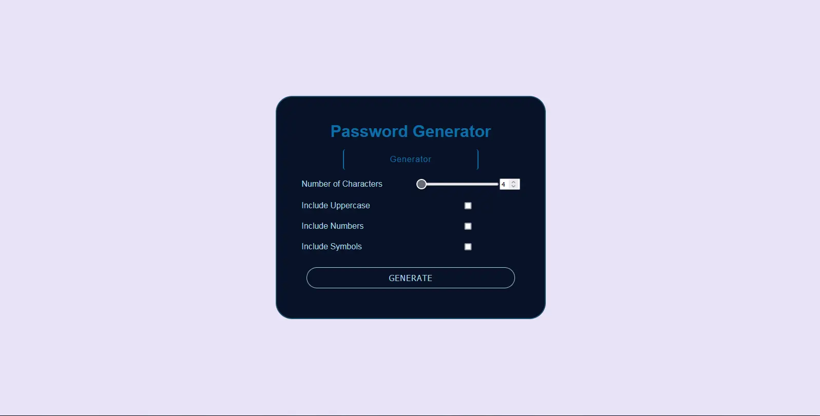 Password Generator