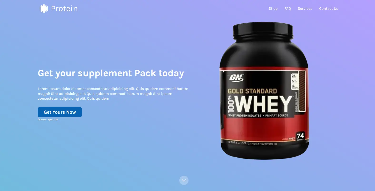 Protein Shop Demo Website 